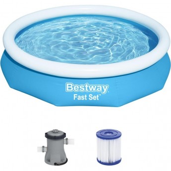 Бассейн BESTWAY FAST SET 244х61см, 1880л, фил.-насос 1249л/ч Бассейн BESTWAY FAST SET 244х61см, 1880л, фил.-насос 1249л/ч