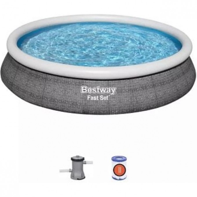 Бассейн BESTWAY FAST SET 457х84см, 9677л, фильтр-насос 2006л/ч 57313 BW Бассейн BESTWAY FAST SET 457х84см, 9677л, фильтр-насос 2006л/ч 57313 BW