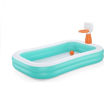 Детский надувной бассейн BESTWAY БАСКЕТБОЛ 54445 251x168x102см с кольцами и мячом, 636 л, от 3 лет Детский надувной бассейн BESTWAY БАСКЕТБОЛ 54445 251x168x102см с кольцами и мячом, 636 л, от 3 лет