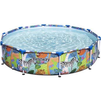 Каркасный бассейн BESTWAY STEEL PRO 305х66см, 4062л Каркасный бассейн BESTWAY STEEL PRO 305х66см, 4062л