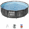 Каркасный бассейн BESTWAY STEEL PRO MAX 366х122см, 10250л, фильтр-насос, лестница 561PZ BW Каркасный бассейн BESTWAY STEEL PRO MAX 366х122см, 10250л, фильтр-насос, лестница 561PZ BW