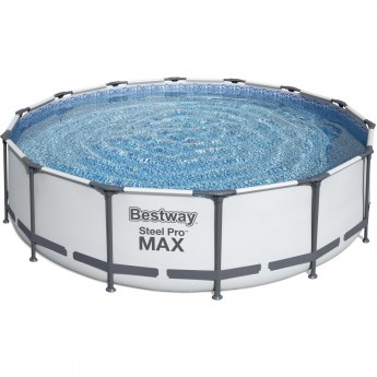 Каркасный бассейн BESTWAY STEEL PRO MAX 427х107см, 13030л + фильтр-насос 3028 л/ч, тент, лестница Каркасный бассейн BESTWAY STEEL PRO MAX 427х107см, 13030л + фильтр-насос 3028 л/ч, тент, лестница