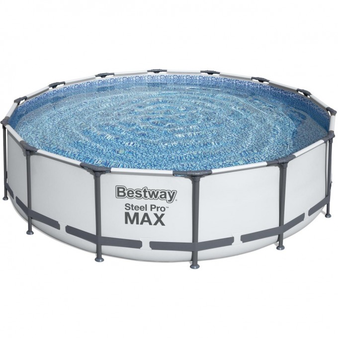 Каркасный бассейн BESTWAY STEEL PRO MAX 427х107см, 13030л + фильтр-насос 3028 л/ч, тент, лестница 56950 BW Каркасный бассейн BESTWAY STEEL PRO MAX 427х107см, 13030л + фильтр-насос 3028 л/ч, тент, лестница 56950 BW