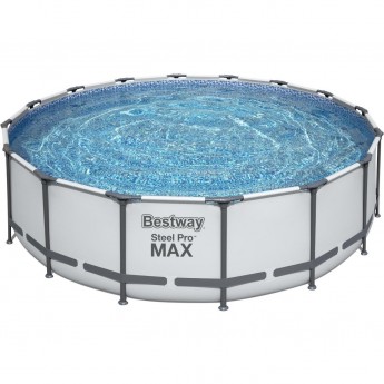Каркасный бассейн BESTWAY STEEL PRO MAX 488х122см, 19480л + фильтр-насос 5678 л/ч, тент, лестница Каркасный бассейн BESTWAY STEEL PRO MAX 488х122см, 19480л + фильтр-насос 5678 л/ч, тент, лестница