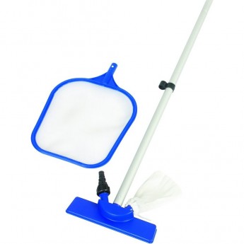 Набор для чистки бассейна BESTWAY (сачок, вакуумная насадка с мешком, ручка 167 см) Набор для чистки бассейна BESTWAY (сачок, вакуумная насадка с мешком, ручка 167 см)