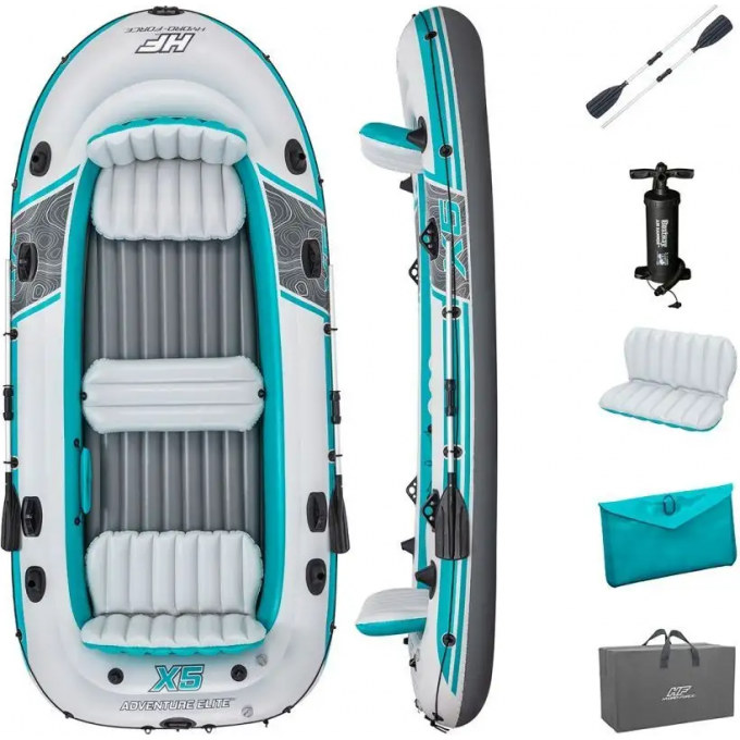 Надувная лодка BESTWAY ADVENTURE ELITE X5 RAFT SET 65159 364х166см, до 600кг 65159 BW Надувная лодка BESTWAY ADVENTURE ELITE X5 RAFT SET 65159 364х166см, до 600кг 65159 BW