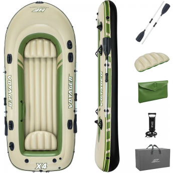 Надувная лодка BESTWAY VOYAGER X4 RAF 65156 350х145см, до 480кг Надувная лодка BESTWAY VOYAGER X4 RAF 65156 350х145см, до 480кг