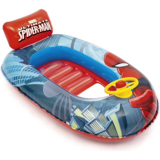 Надувная лодочка BESTWAY SPIDER-MAN 112х71 см, с окошком, 3-6 лет 98009 BW Надувная лодочка BESTWAY SPIDER-MAN 112х71 см, с окошком, 3-6 лет 98009 BW