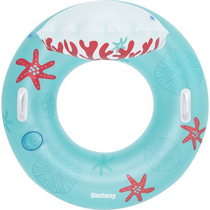 Надувной круг 107x113 см BESTWAY КОРАЛЛОВАЯ РАДОСТЬ 43730 до 100 кг 43730 BW Надувной круг 107x113 см BESTWAY КОРАЛЛОВАЯ РАДОСТЬ 43730 до 100 кг 43730 BW