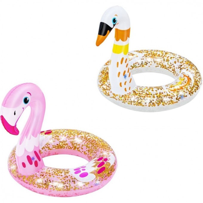 Надувной круг BESTWAY Мерцание 61х61/58см, 2 вида (Лебедь, Фламинго) 36306 BW Надувной круг BESTWAY Мерцание 61х61/58см, 2 вида (Лебедь, Фламинго) 36306 BW
