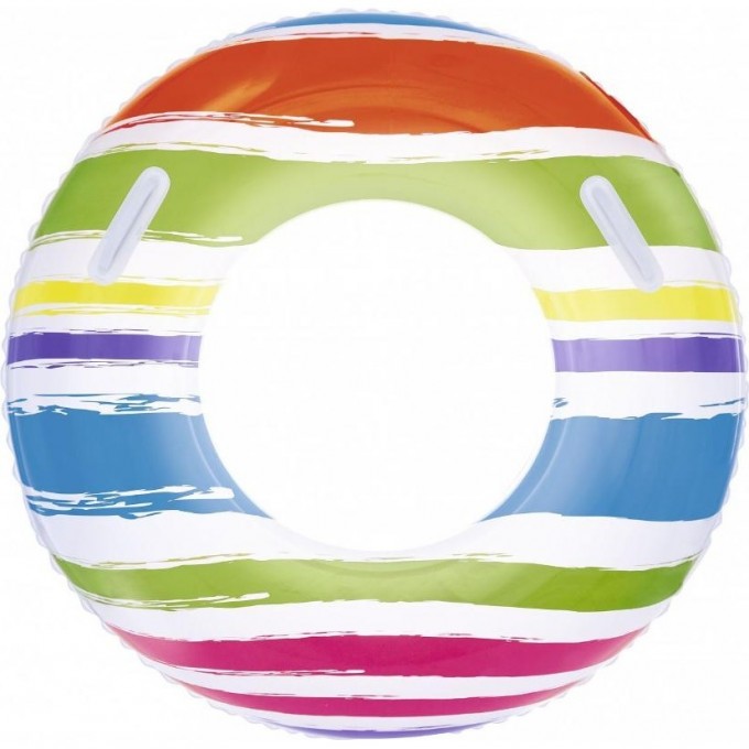 Надувной круг для плавания BESTWAY 36010 ПОЛОСКИ 91 см, с ручками 36010 BW Надувной круг для плавания BESTWAY 36010 ПОЛОСКИ 91 см, с ручками 36010 BW