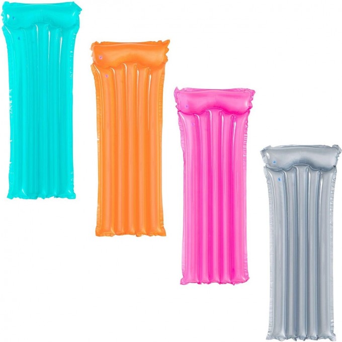 Надувной матрас BESTWAY для плавания 183х76см "Прозрачный" до 90кг, 4 цвета 44013 BW Надувной матрас BESTWAY для плавания 183х76см "Прозрачный" до 90кг, 4 цвета 44013 BW