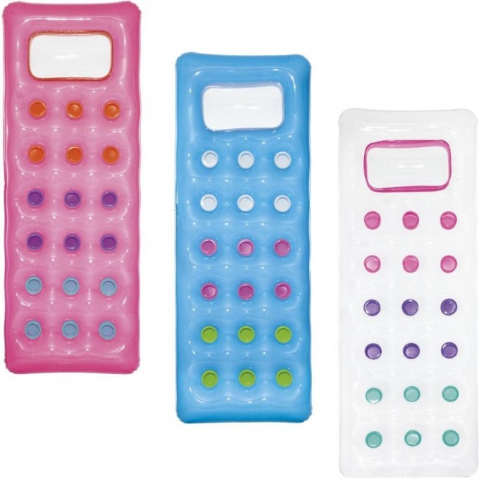 Надувной матрас BESTWAY для плавания 188х71см с окошком, до 90кг, 3 цвета 43040 BW Надувной матрас BESTWAY для плавания 188х71см с окошком, до 90кг, 3 цвета 43040 BW