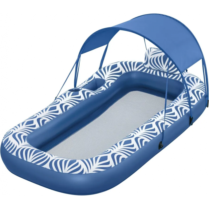 Надувной матрас для плавания 198x112см BESTWAY 43732 с навесом,сеткой, отсеком для хранения и подстаканником 43732 BW Надувной матрас для плавания 198x112см BESTWAY 43732 с навесом,сеткой, отсеком для хранения и подстаканником 43732 BW