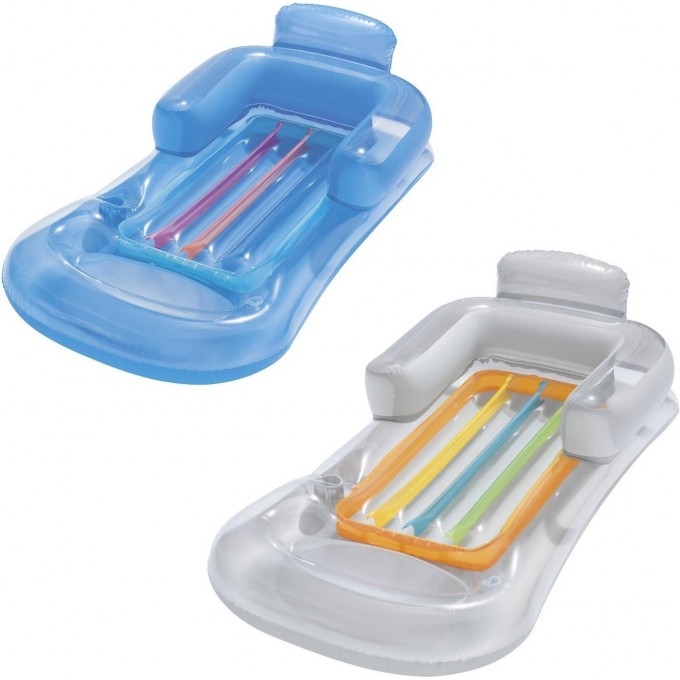 Надувной матрас-кресло для плавания BESTWAY 161х84м с окном, до 90кг, 2 цвета 43028 BW Надувной матрас-кресло для плавания BESTWAY 161х84м с окном, до 90кг, 2 цвета 43028 BW