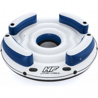 Надувной матрас-остров BESTWAY LAZY DAYZ 256х256см (239х239х63,5см) с ручками и подстаканниками, до 450кг Надувной матрас-остров BESTWAY LAZY DAYZ 256х256см (239х239х63,5см) с ручками и подстаканниками, до 450кг