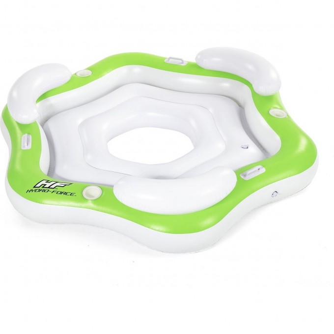 Надувной матрас-остров для плавания BESTWAY 199х176см для троих, с ручками и подстаканниками 43111 BW Надувной матрас-остров для плавания BESTWAY 199х176см для троих, с ручками и подстаканниками 43111 BW