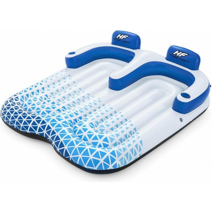 Надувной матрас-шезлонг двойной BESTWAY INDIGO WAVE для плавания 196х193см (183х176х56см) до 180кг 43534 BW Надувной матрас-шезлонг двойной BESTWAY INDIGO WAVE для плавания 196х193см (183х176х56см) до 180кг 43534 BW