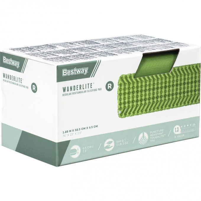 Надувной спальный коврик каремат BESTWAY WANDERLITE 69616 198x71x6.5см 69616 BW Надувной спальный коврик каремат BESTWAY WANDERLITE 69616 198x71x6.5см 69616 BW
