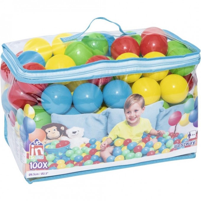 Пластиковые мячи BESTWAY 6.5см, 100шт для игровых центров, от 2 лет 52027 BW Пластиковые мячи BESTWAY 6.5см, 100шт для игровых центров, от 2 лет 52027 BW