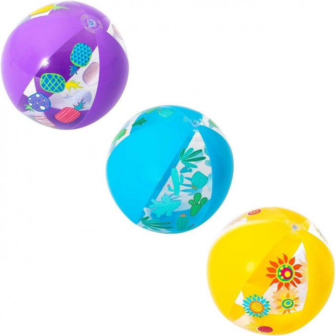 Пляжный мяч BESTWAY 51см, от 2 лет, 3 вида 31036 BW Пляжный мяч BESTWAY 51см, от 2 лет, 3 вида 31036 BW
