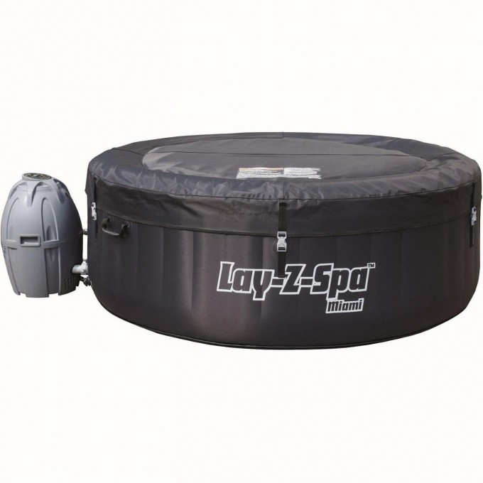 СПА-бассейн BESTWAY MIAMI AIRJET 132х180х66 см, 669 л, круглый, аэромассаж 54123 BW СПА-бассейн BESTWAY MIAMI AIRJET 132х180х66 см, 669 л, круглый, аэромассаж 54123 BW