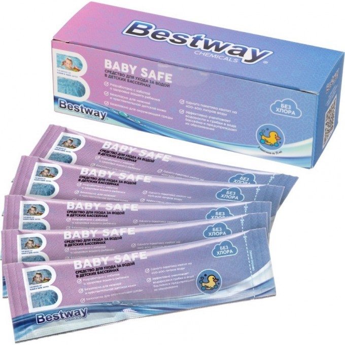 Средство для ухода за водой в детских бассейнах BESTWAY CHEMICALS BABY SAFE BS125BWC Средство для ухода за водой в детских бассейнах BESTWAY CHEMICALS BABY SAFE BS125BWC