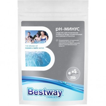 Средство в гранулах для понижения уровня pH воды в бассейнах BESTWAY pH-минус (250г) Средство в гранулах для понижения уровня pH воды в бассейнах BESTWAY pH-минус (250г)