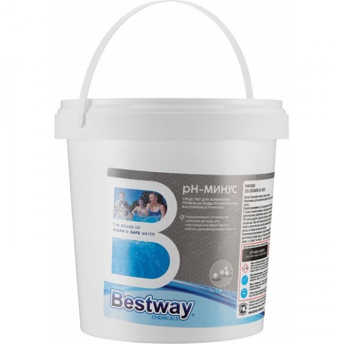 Средство в гранулах для понижения уровня pH воды в бассейнах BESTWAY pH-минус PHM1G BW Средство в гранулах для понижения уровня pH воды в бассейнах BESTWAY pH-минус PHM1G BW